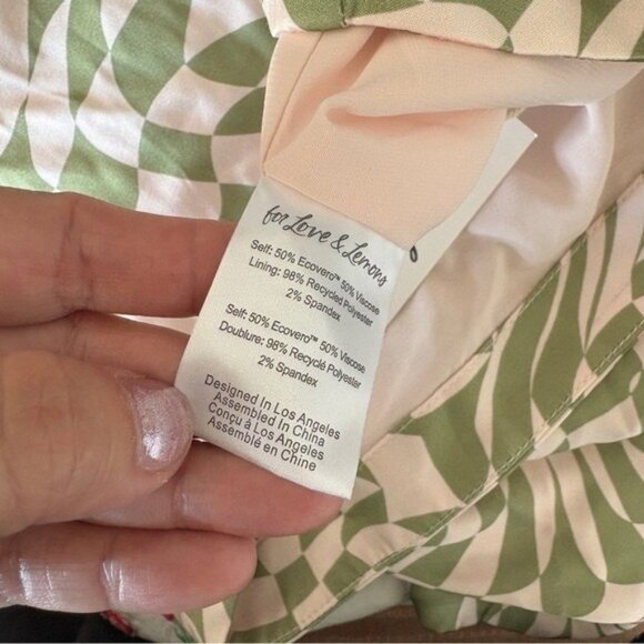 NWT Green and Pink For Love And Lemons “Aiko” Mini Skirt Sz Small - Picture 9 of 10